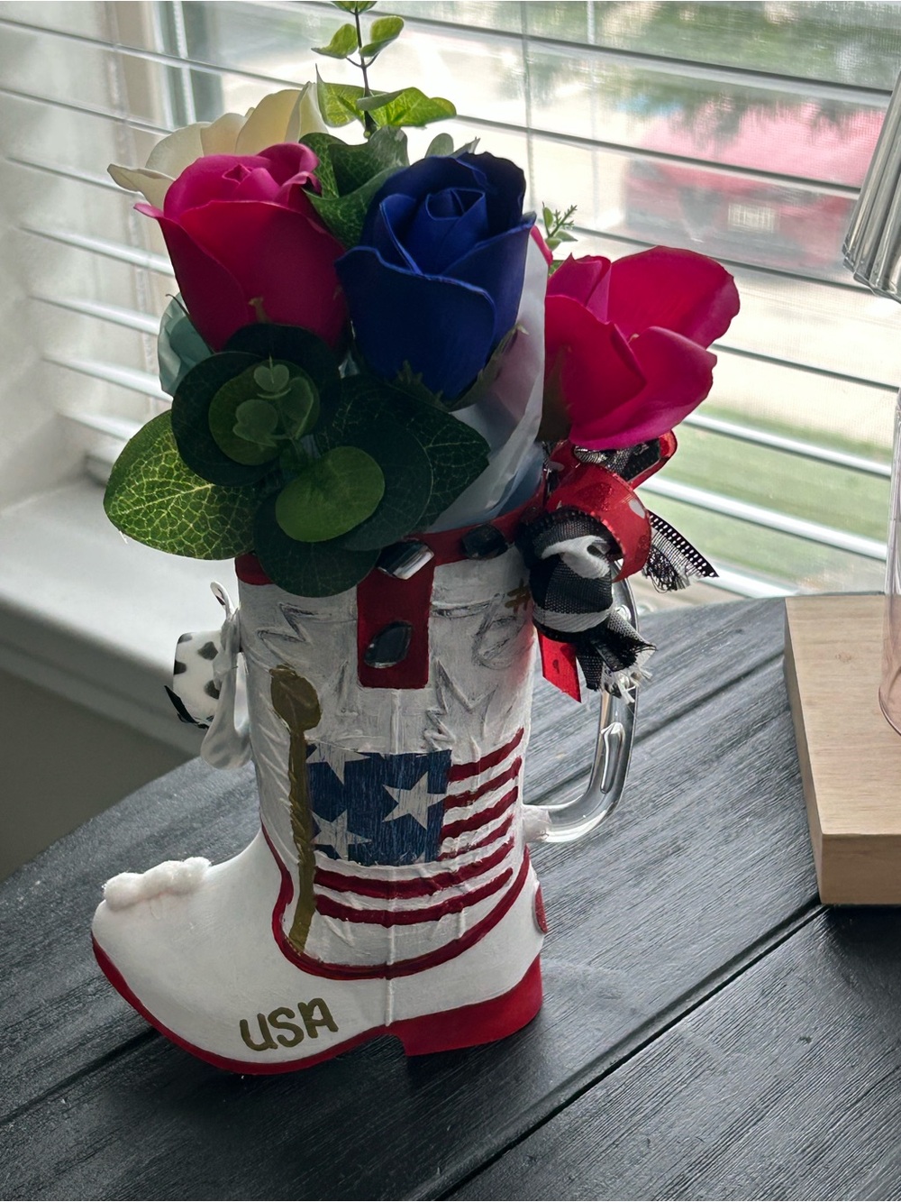 Patriotic July 4th Holiday Flower Vase